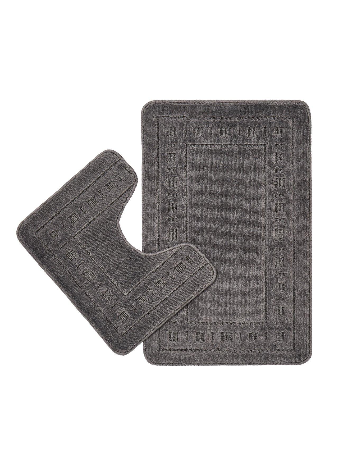 Catherine Lansfield Armoni Bath and Pedestal Mat Set