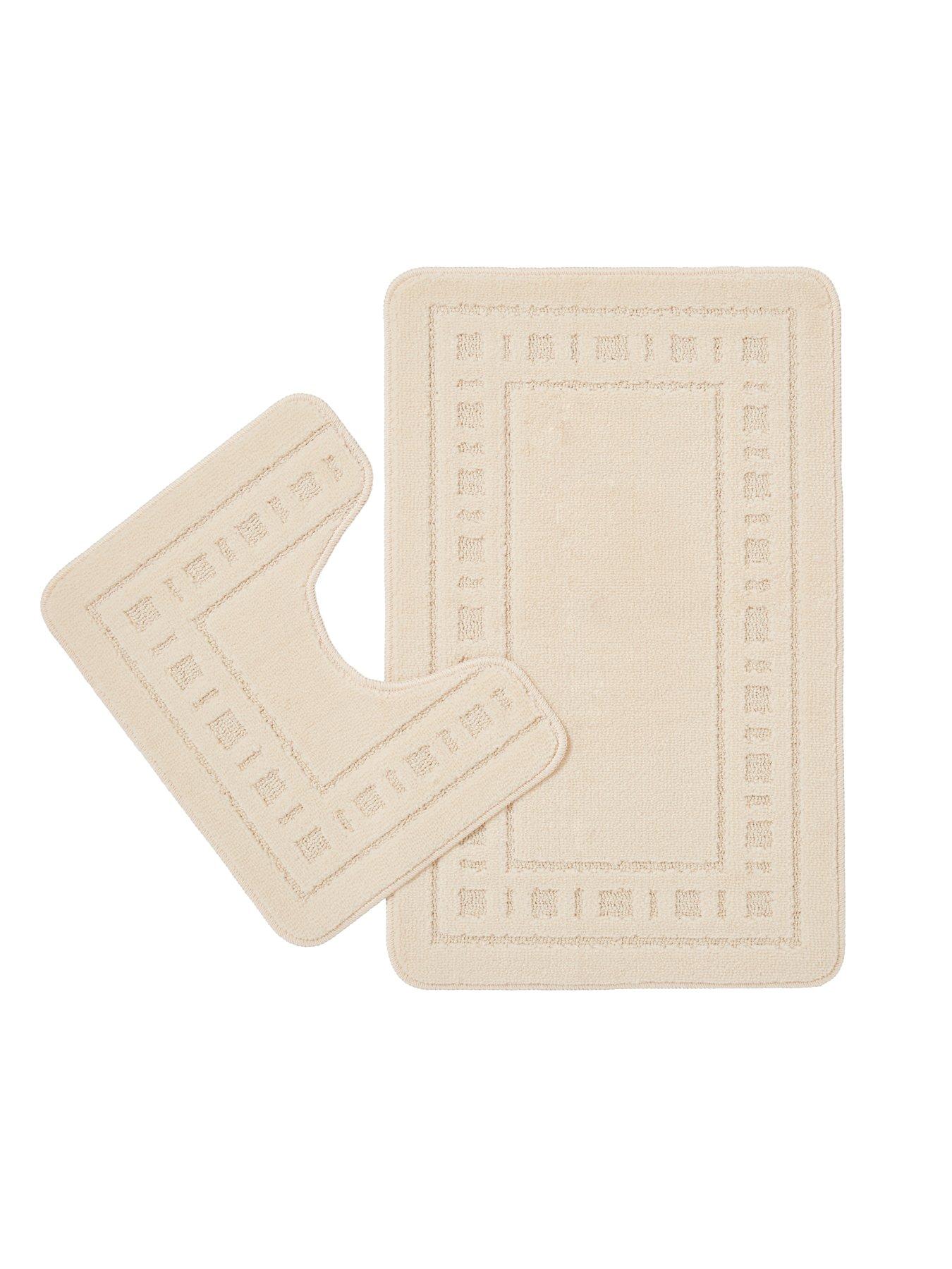 Catherine Lansfield Armoni Bath and Pedestal Mat Set