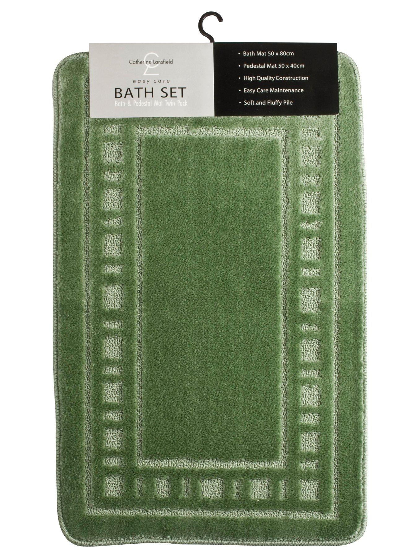Catherine Lansfield Armoni Bath and Pedestal Mat Set