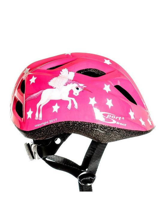front image of sport-direct-unicorn-girls-bicycle-helmet-48-52cm