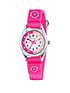  image of tikkers-pink-velcro-strap-watch-with-a-flower-design