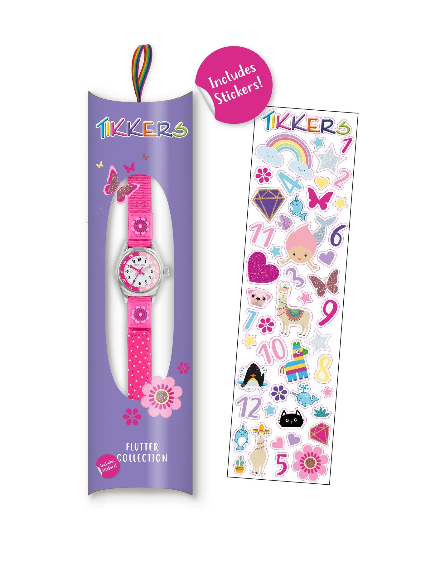 Tikkers Pink Flower Kids Watch with Velcro Strap Very