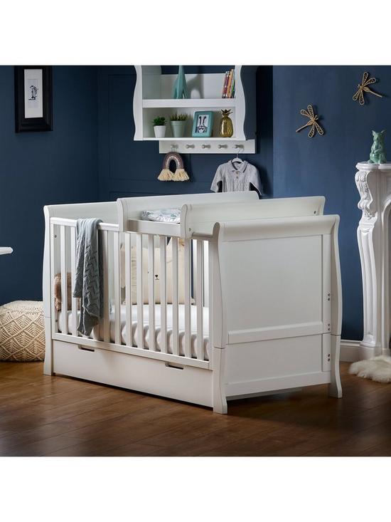 stillFront image of obaby-stamford-classic-sleigh-cot-bed