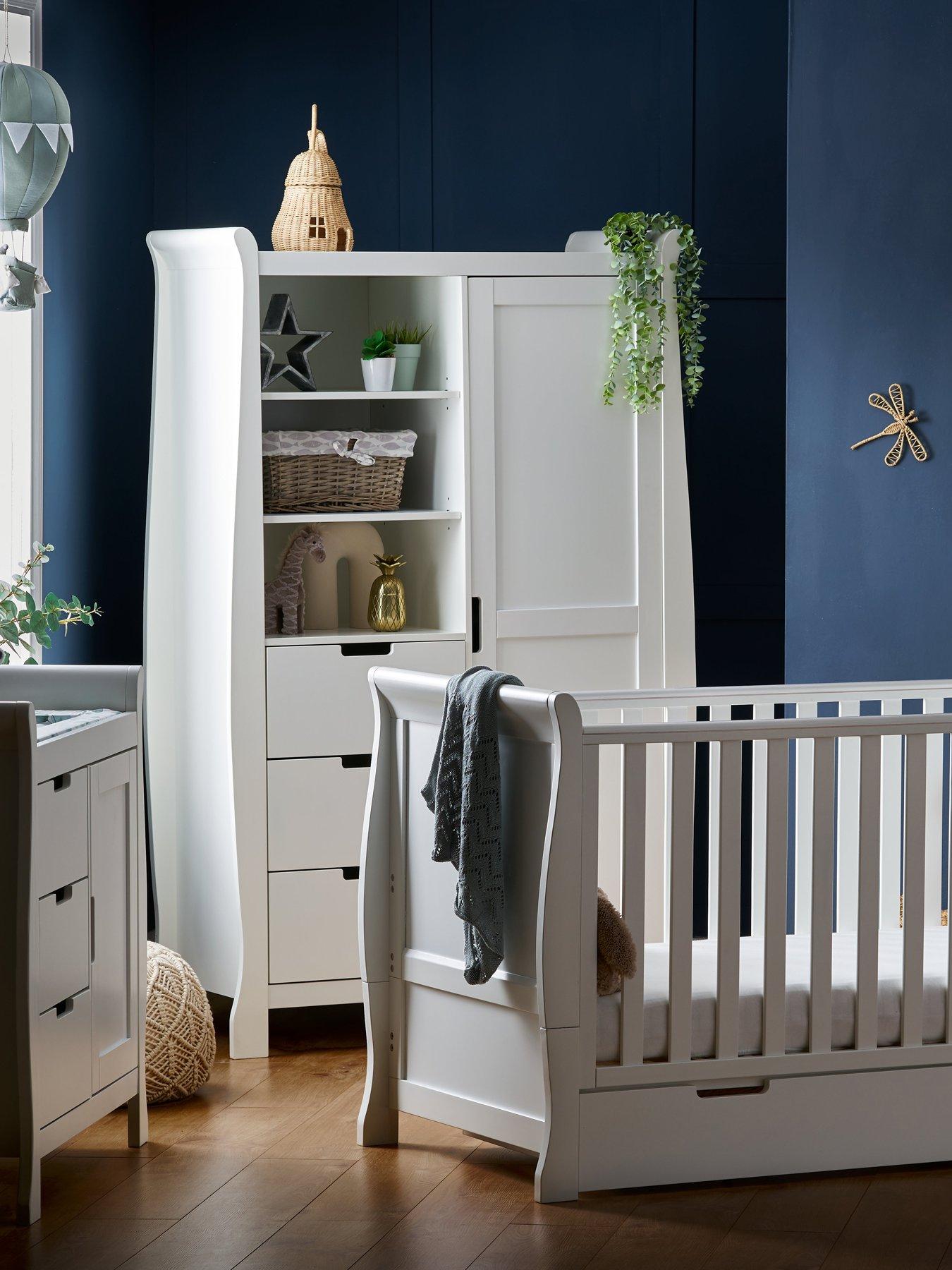 Image 1 of 7 of Obaby Stamford Classic Sleigh 3-Piece Nursery Furniture Set