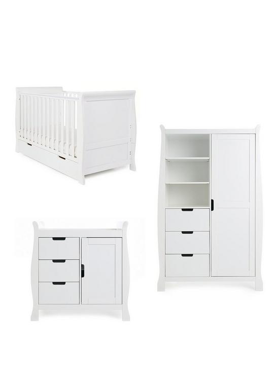 back image of obaby-stamford-classic-sleigh-3-piece-nursery-furniture-set