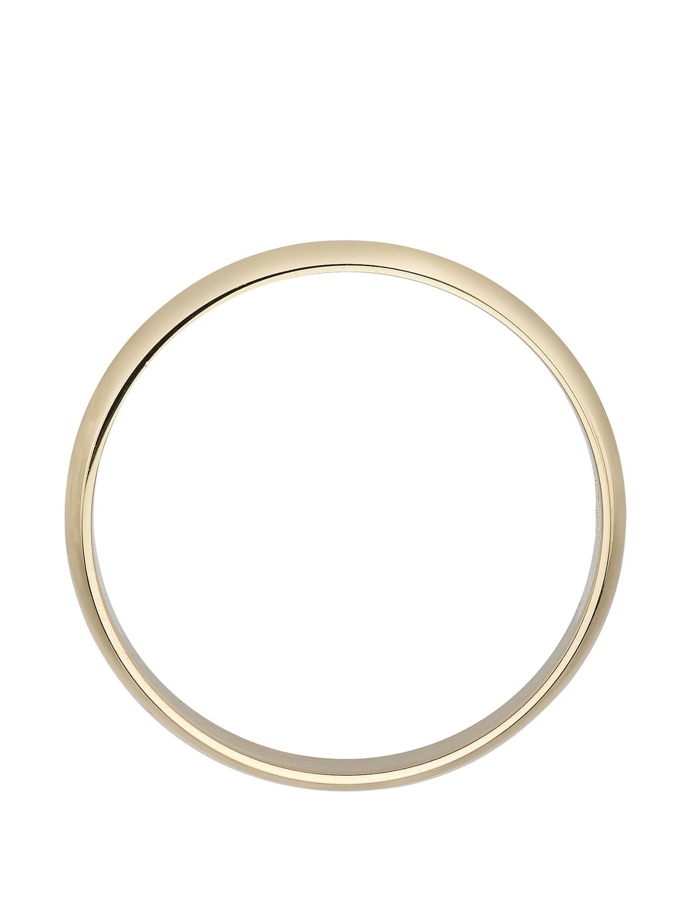 Image 2 of 3 of The Love Collection 18 Carat Yellow Gold D-Shaped Wedding Band - 3mm
