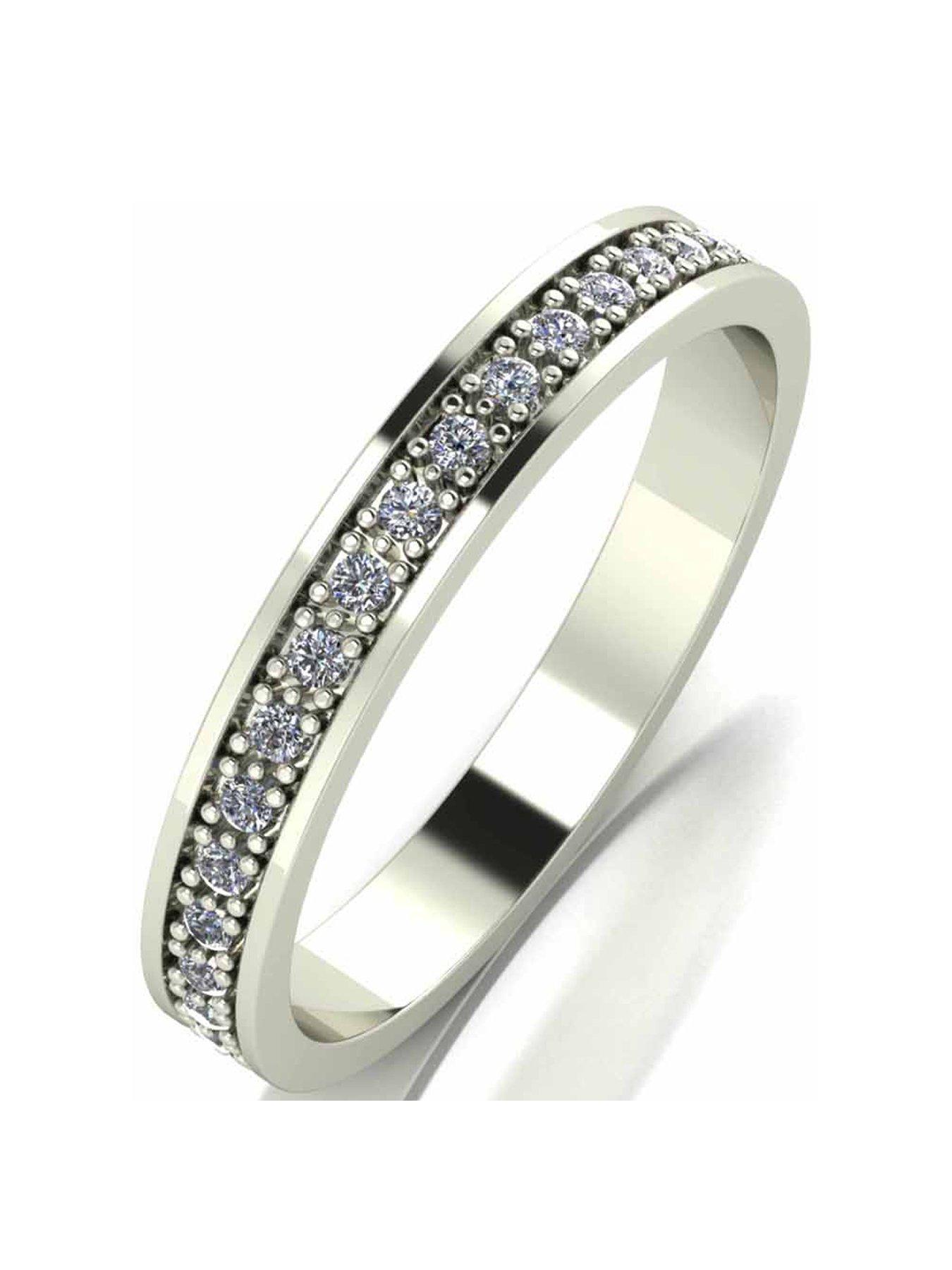 Love Diamond 9 Carat White Gold 15Pt Diamond-Set Wedding Band review