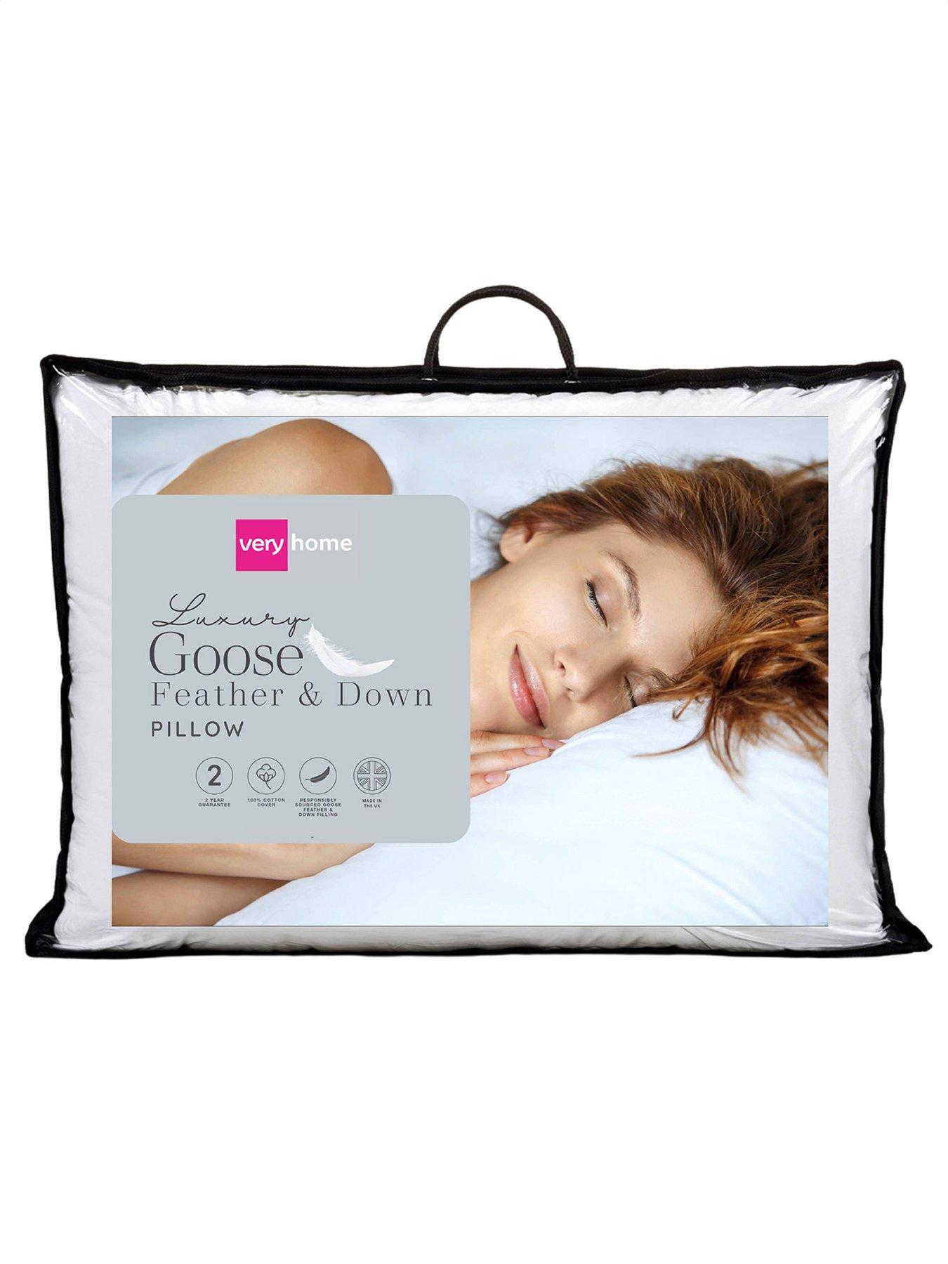 undefined Luxury Goose Feather  &  Down Pillow Pair