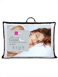 Ideal Home Luxury Anti-Allergy Goose Feather and Down Pillows (Pair)