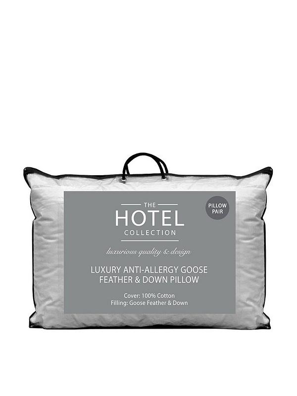 Hotel Collection Luxury Anti-Allergy Goose Feather and Down Pillows (Pair)  