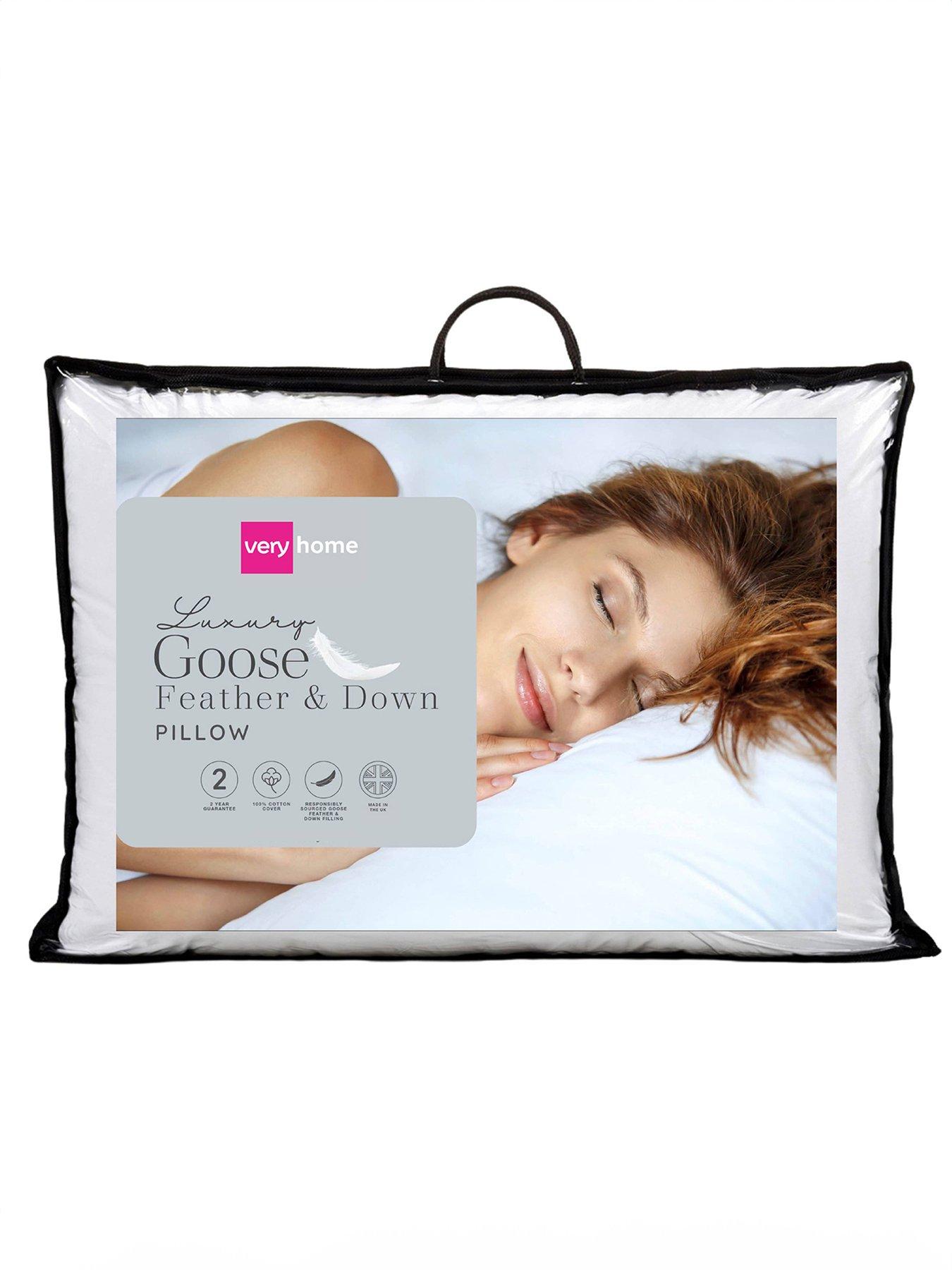 undefined Luxury Anti-Allergy Goose Feather and Down Pillows (Pair)