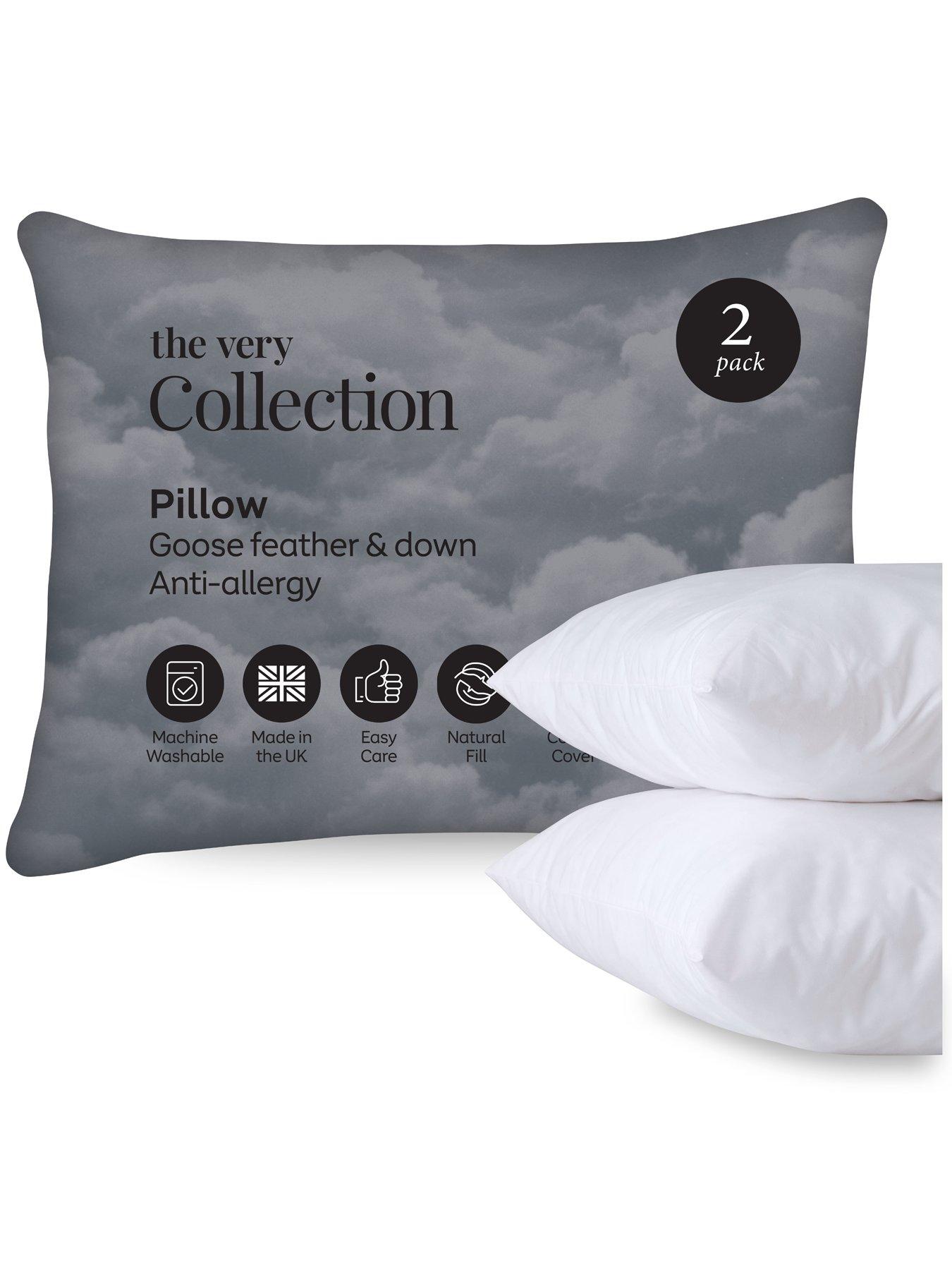 The Very Collection Luxury Anti-Allergy Goose Feather and Down Pillows (Pair)