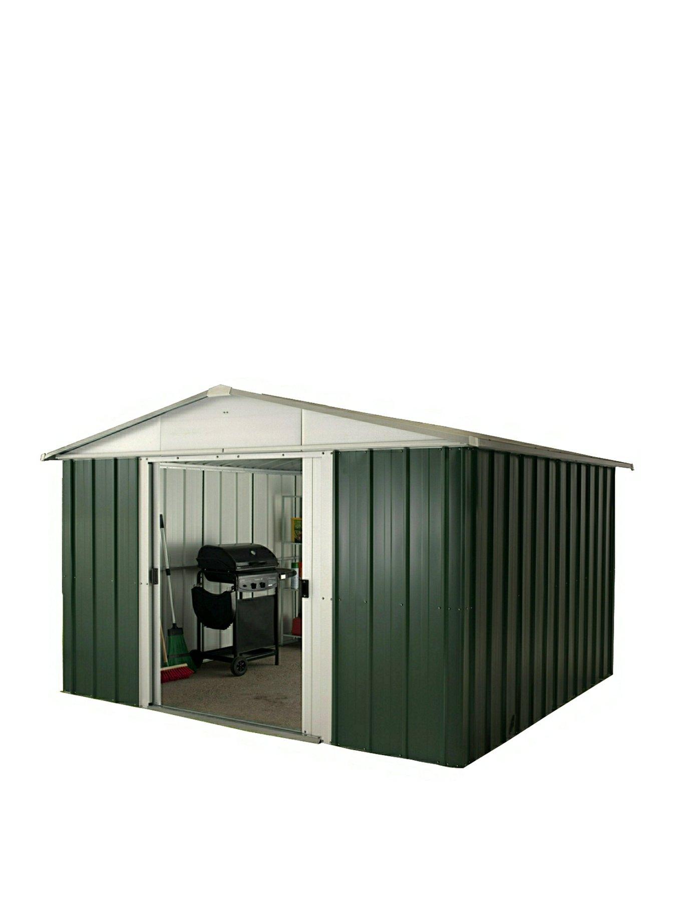 Yardmaster 10 X 10 ft Apex Metal Roof Shed With Floor Frame