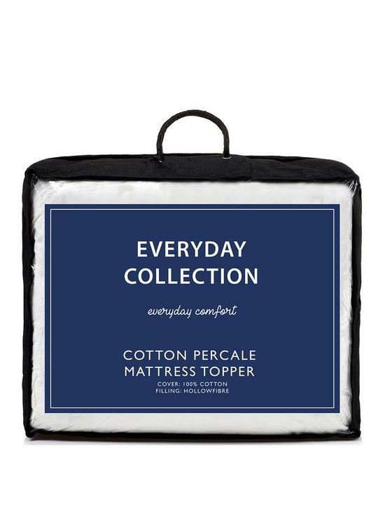 front image of everyday-collection-cotton-percale-mattress-topper