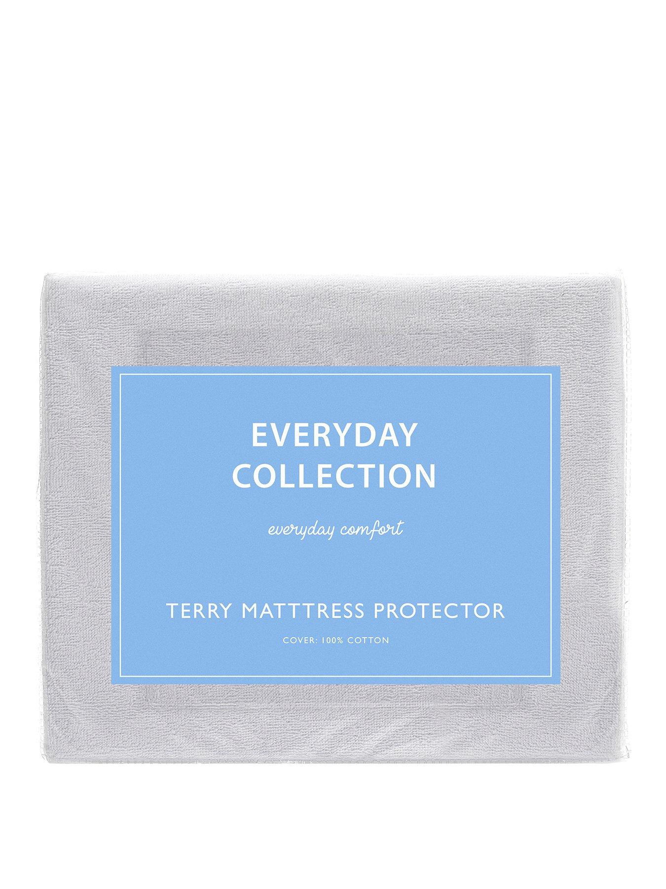 Product photograph of Very Home Terry Cotton Waterproof Mattress Protector from very.co.uk