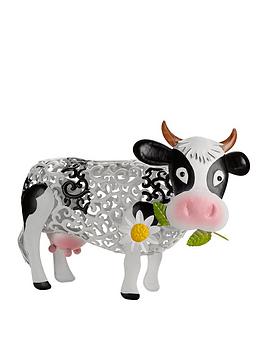 Product photograph of Smart Solar Solar Silhouette Daisy Cow Garden Ornament from very.co.uk