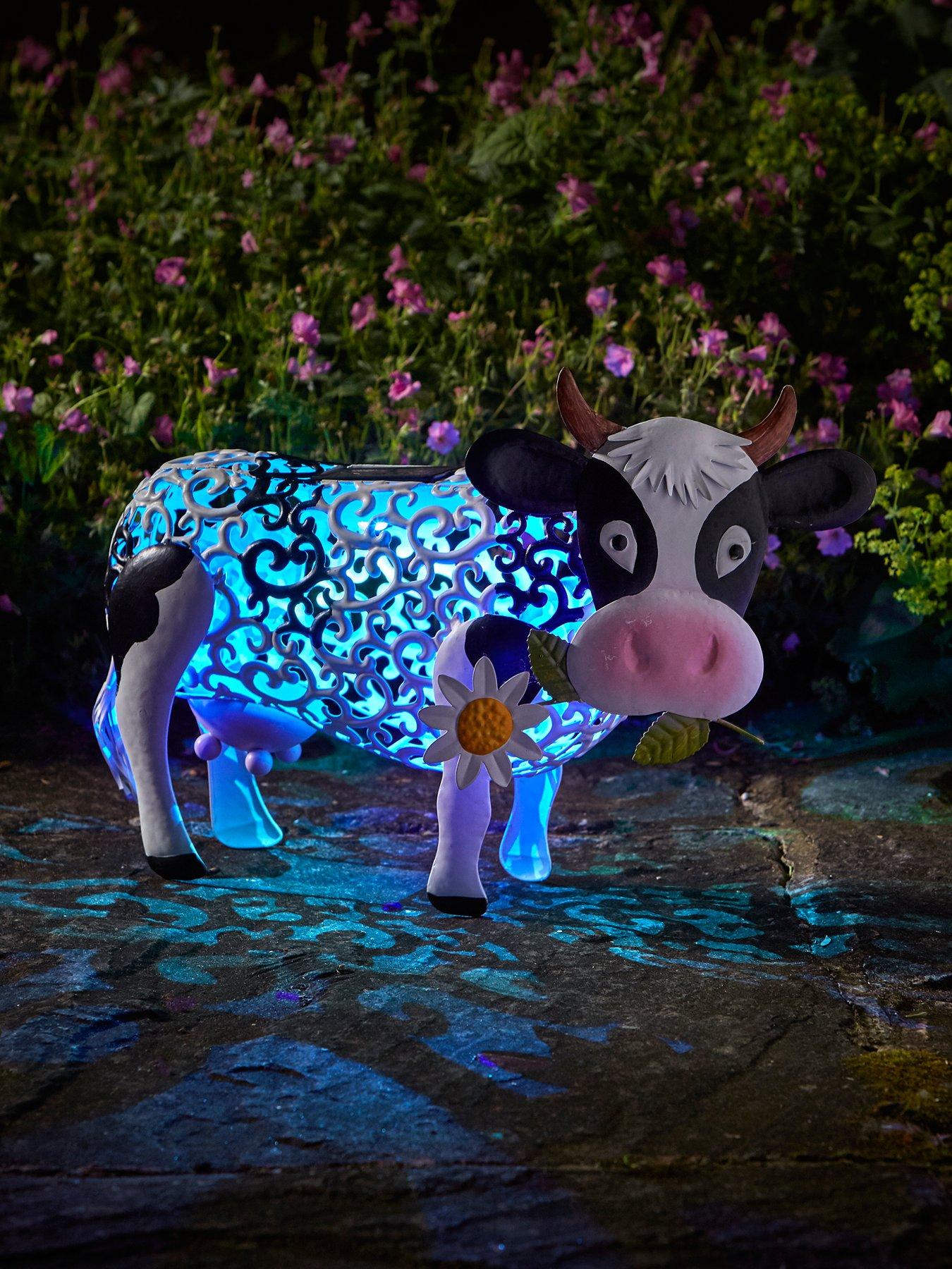 Image 4 of 6 of Smart Solar Solar Silhouette Daisy Cow Garden Ornament
