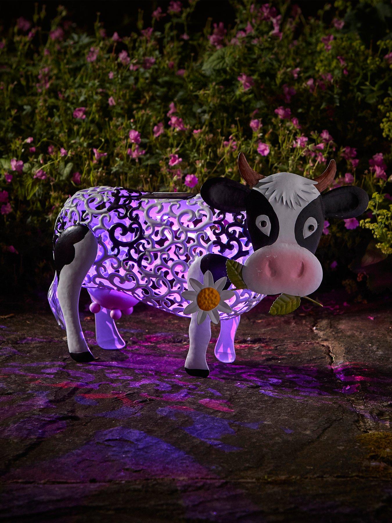 Image 5 of 6 of Smart Solar Solar Silhouette Daisy Cow Garden Ornament