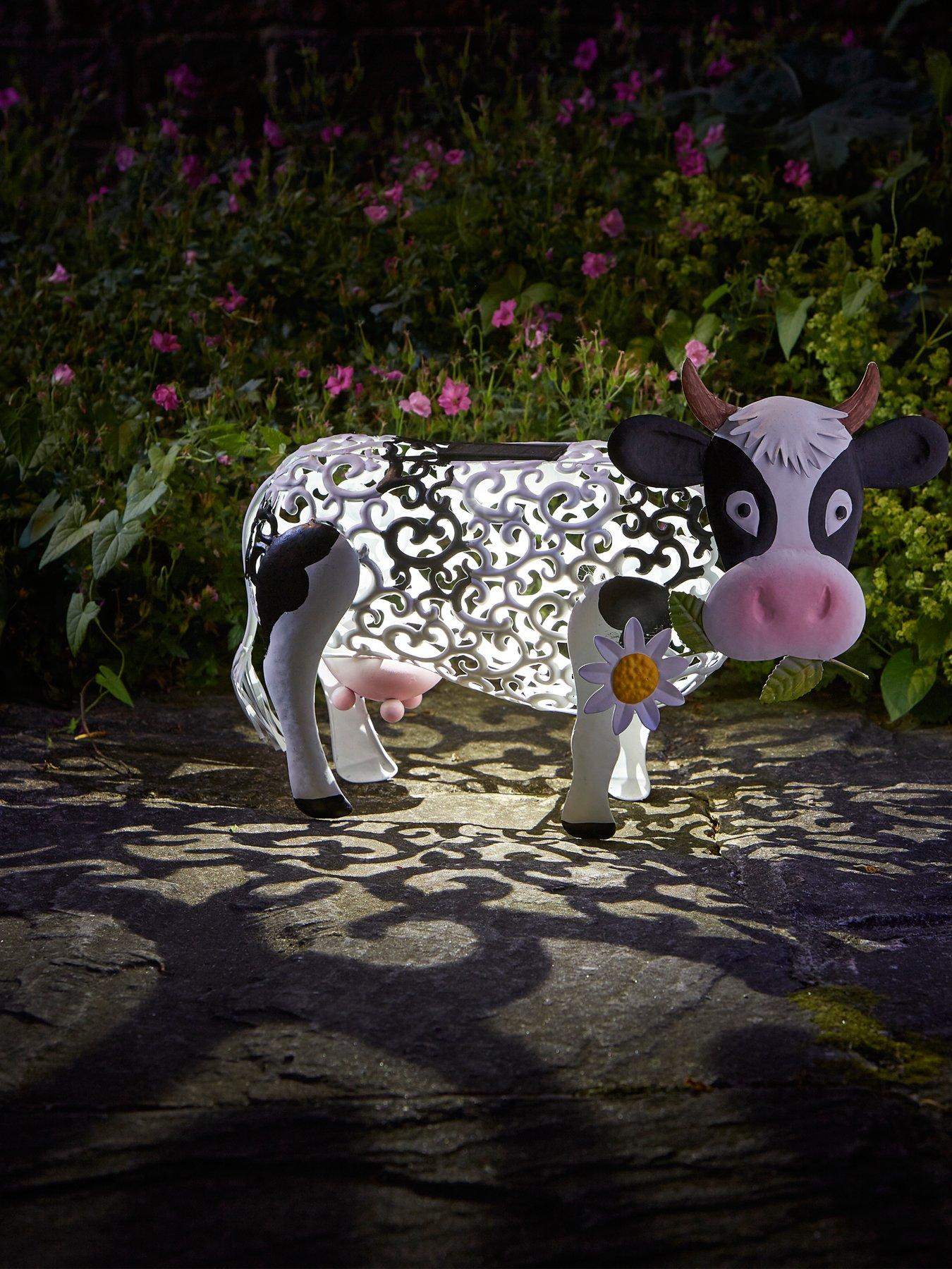 Image 6 of 6 of Smart Solar Solar Silhouette Daisy Cow Garden Ornament
