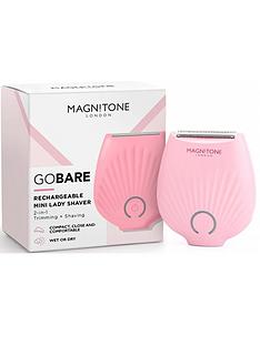 Magnitone Go Bare! Rechargeable Showerproof Mini Lady Shaver with Travel pouch, Micro USB charge cable and Cleaning Brush