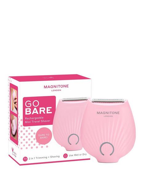 magnitone-go-bare-rechargeable-showerproof-mini-lady-shaver-with-travel-pouch-micro-usb-charge-cable-and-cleaning-brush