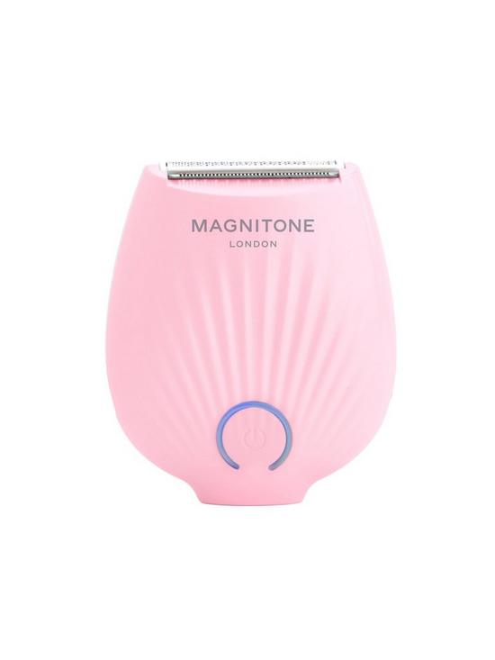 stillFront image of magnitone-go-bare-rechargeable-showerproof-mini-lady-shaver-with-travel-pouch-micro-usb-charge-cable-and-cleaning-brush