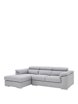 Product photograph of Very Home Brady 3 Seater Left Hand Fabric Corner Chaise Sofa from very.co.uk