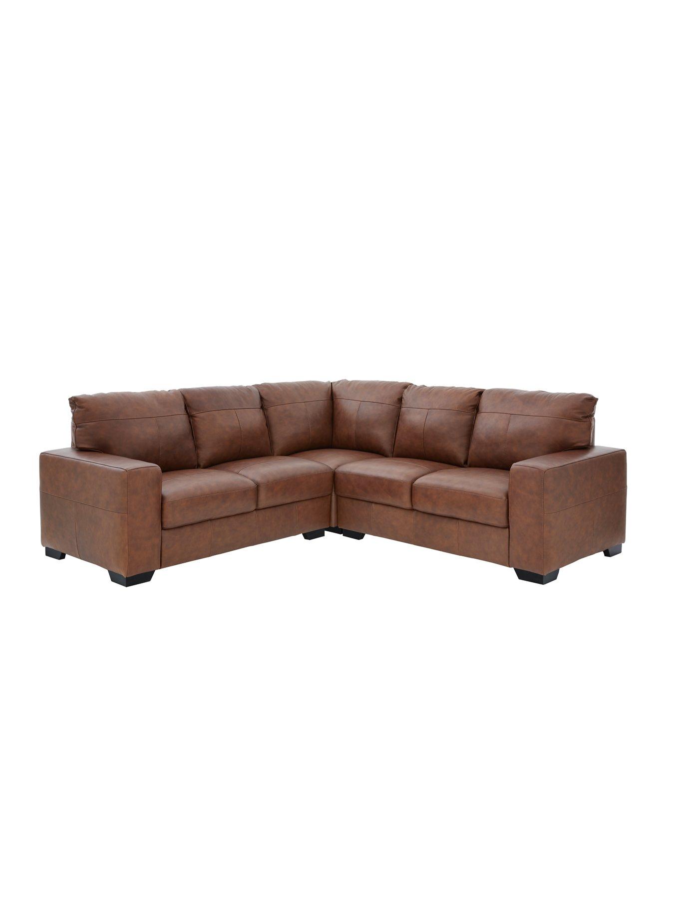 Littlewoods leather corner shop sofa