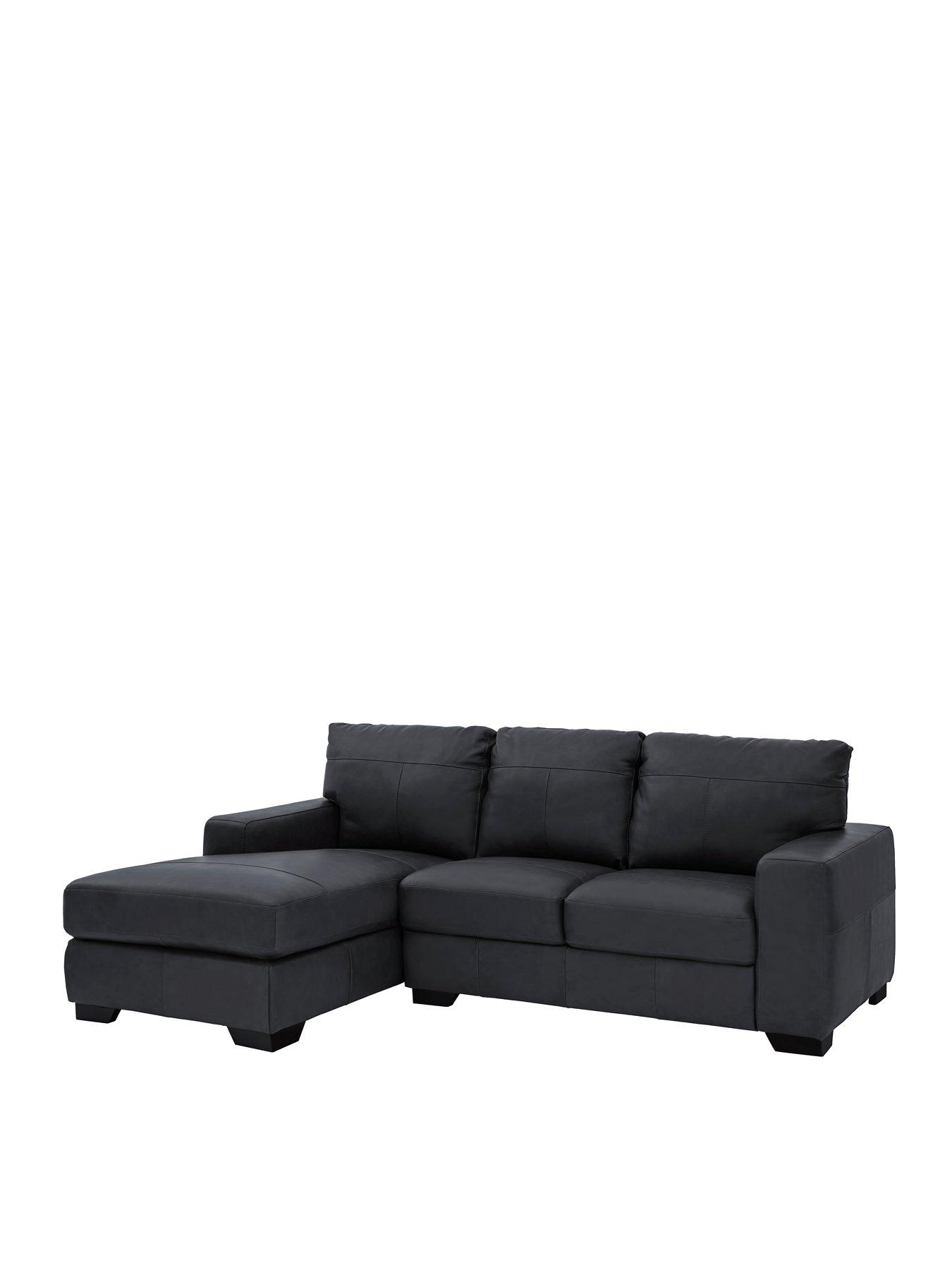 The Very Collection Hampshire Italian Leather Left Hand 3 Seater Chaise - FSC® Certified
