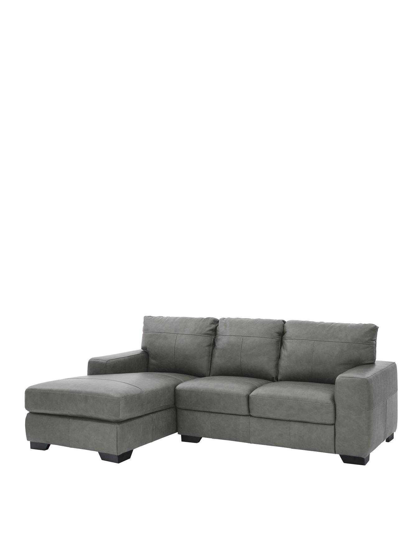 undefined Hampshire 3 Seater Left Hand Premium Leather Corner Chaise Sofa - FSC Certified