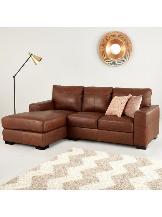 stillFront image of hampshire-3-seater-left-hand-premium-leather-corner-chaise-sofa