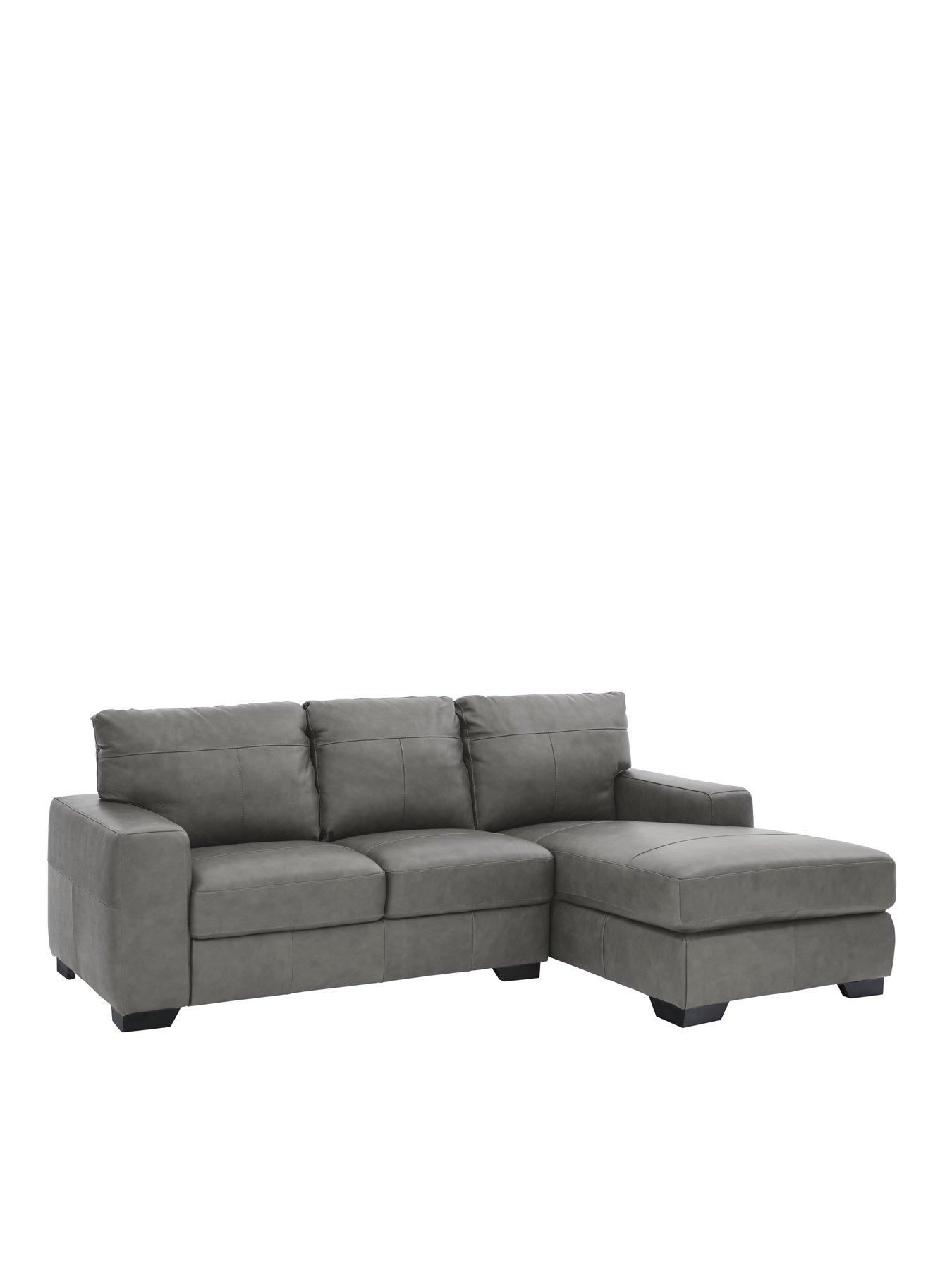 undefined Hampshire 3 Seater Right Hand Premium Leather Corner Chaise Sofa - FSC Certified