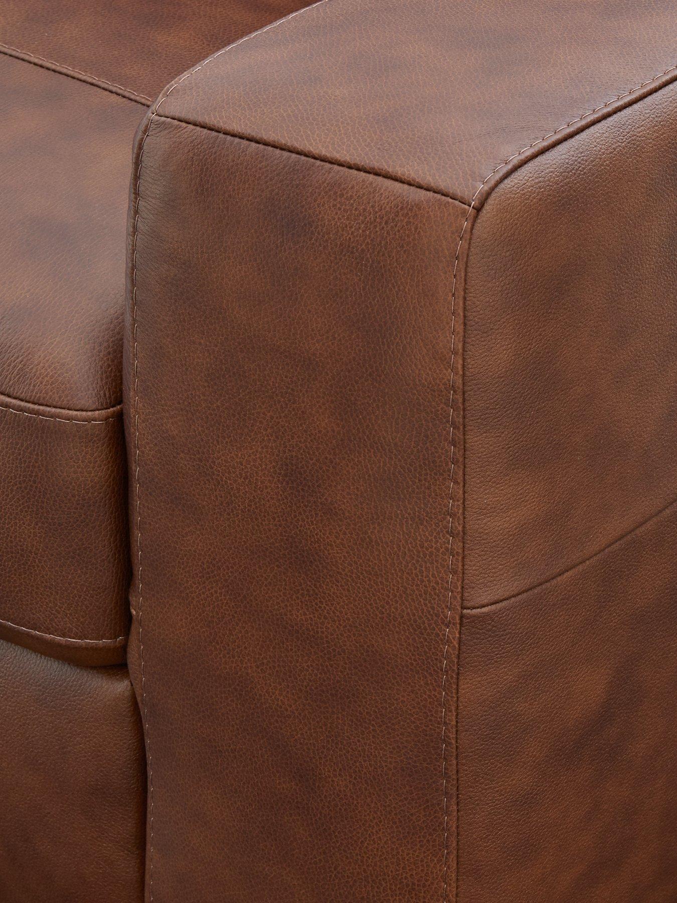 Image 3 of 4 of Very Home Hampshire 3 Seater Right Hand Premium Leather Corner Chaise Sofa&nbsp;- FSC Certified