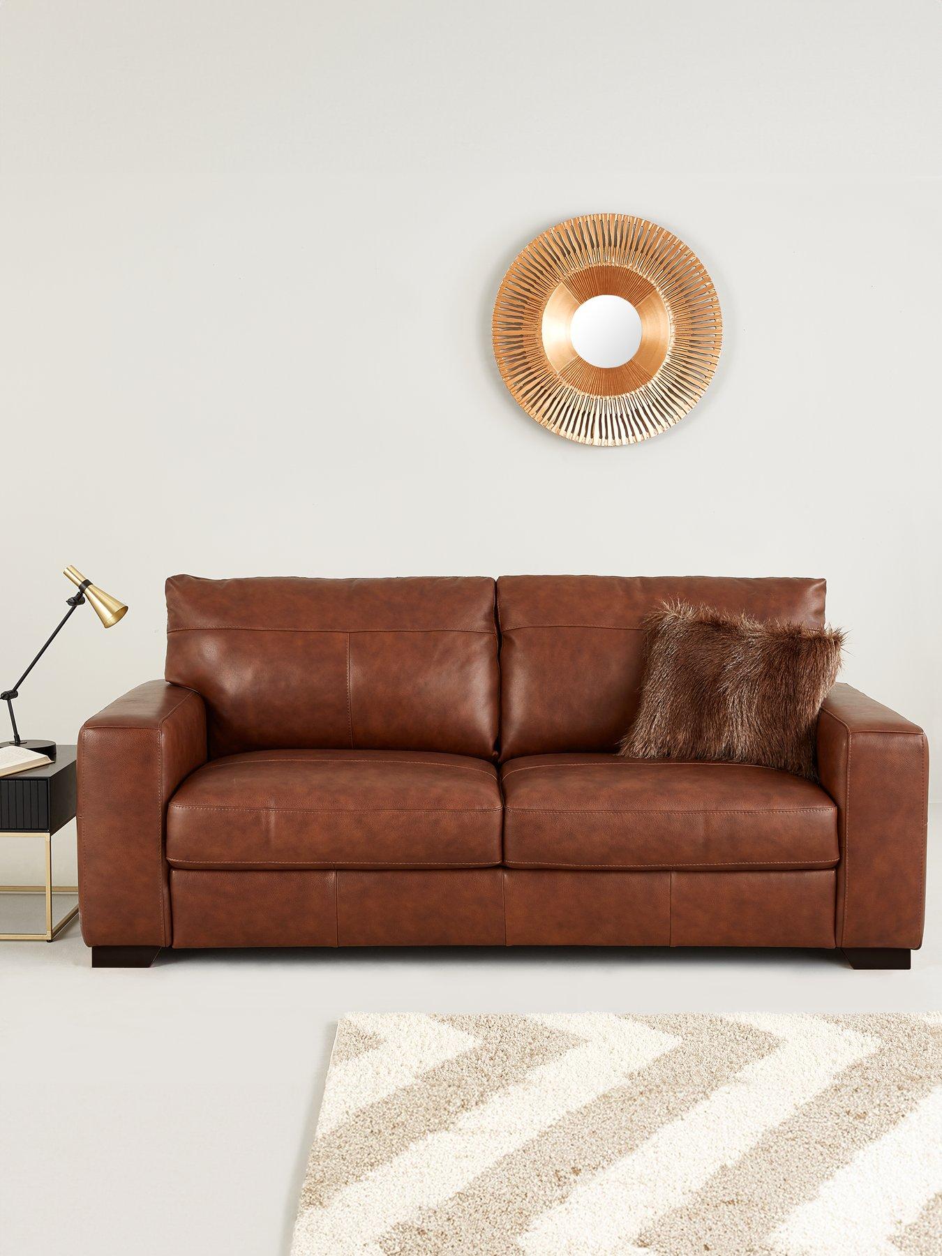 undefined Hampshire 3 Seater Premium Leather Sofa