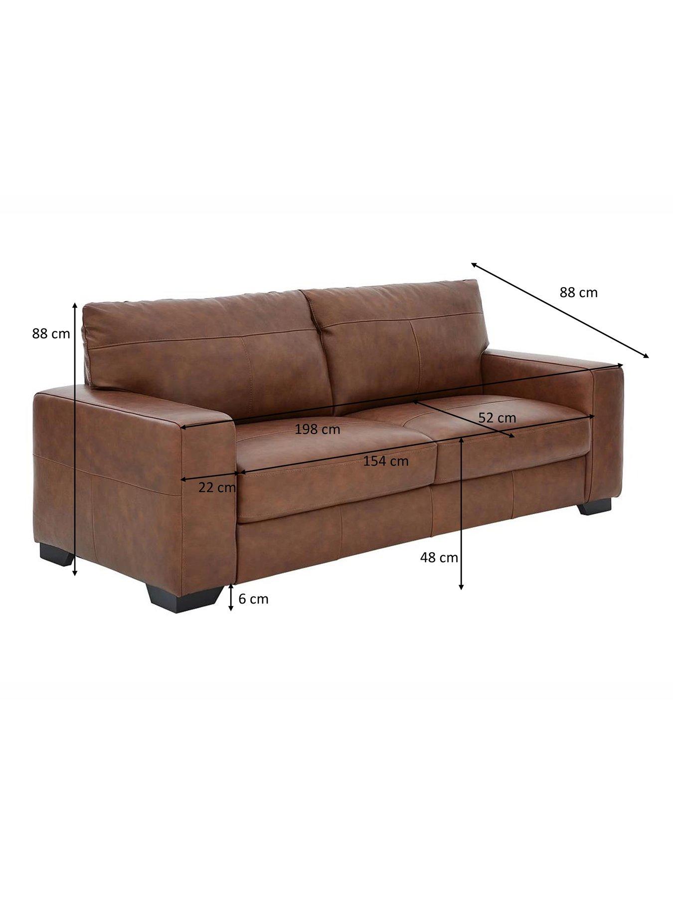 Image 5 of 6 of Very Home Hampshire 3 Seater Premium Leather Sofa