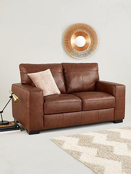 Product photograph of Very Home Hampshire 2 Seater Premium Leather Sofa from very.co.uk