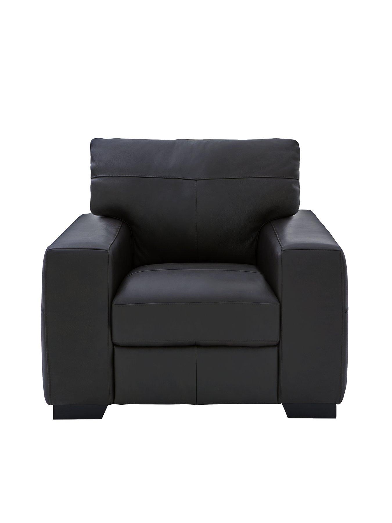 undefined Hampshire Italian Leather Armchair - FSC Certified