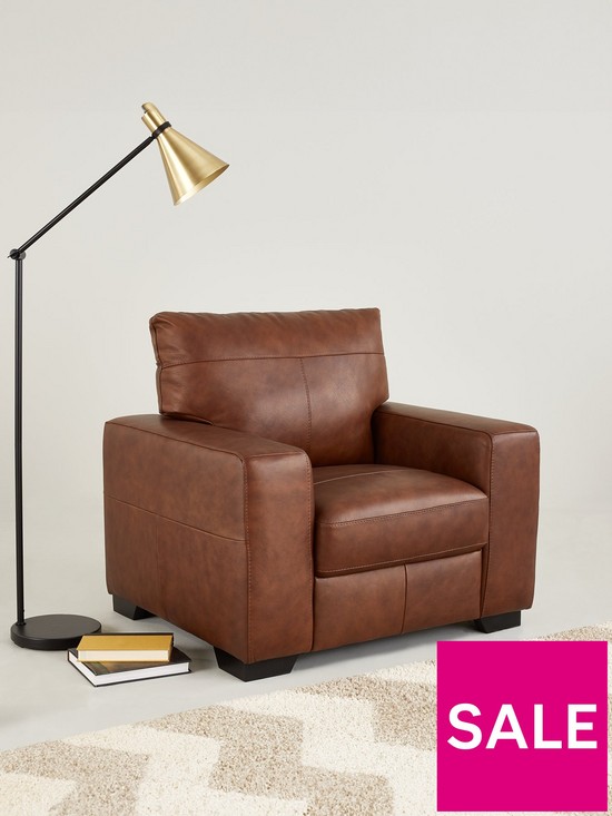 front image of very-home-hampshire-italian-leather-armchair