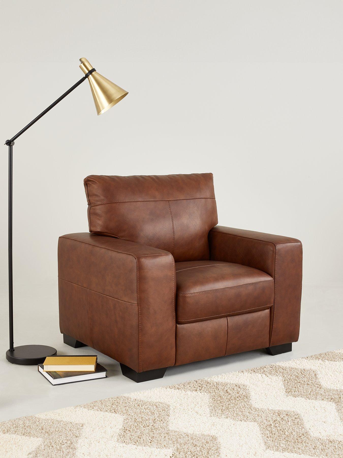 undefined Hampshire Italian Leather Armchair - FSC Certified
