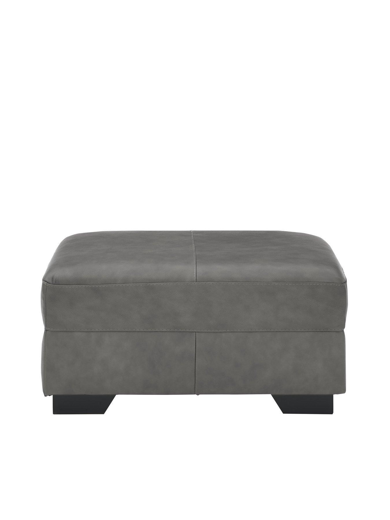 undefined Hampshire Premium Leather Footstool - FSC Certified