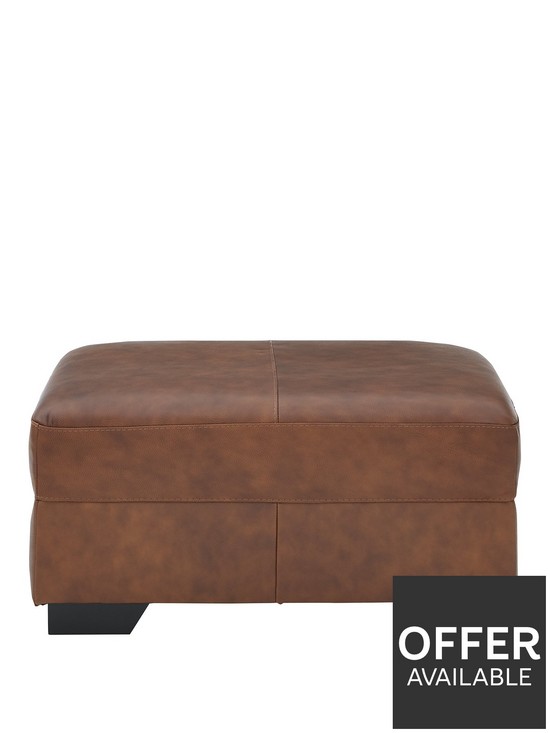 stillFront image of very-home-hampshirenbsppremium-leather-footstool