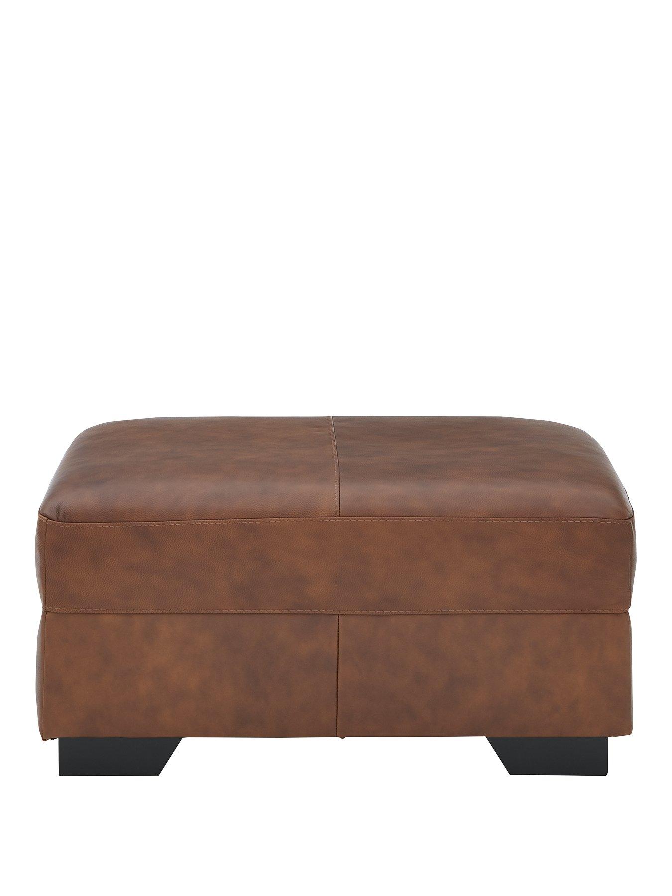 Image 2 of 6 of Very Home Hampshire&nbsp;Premium Leather Footstool&nbsp;- FSC Certified