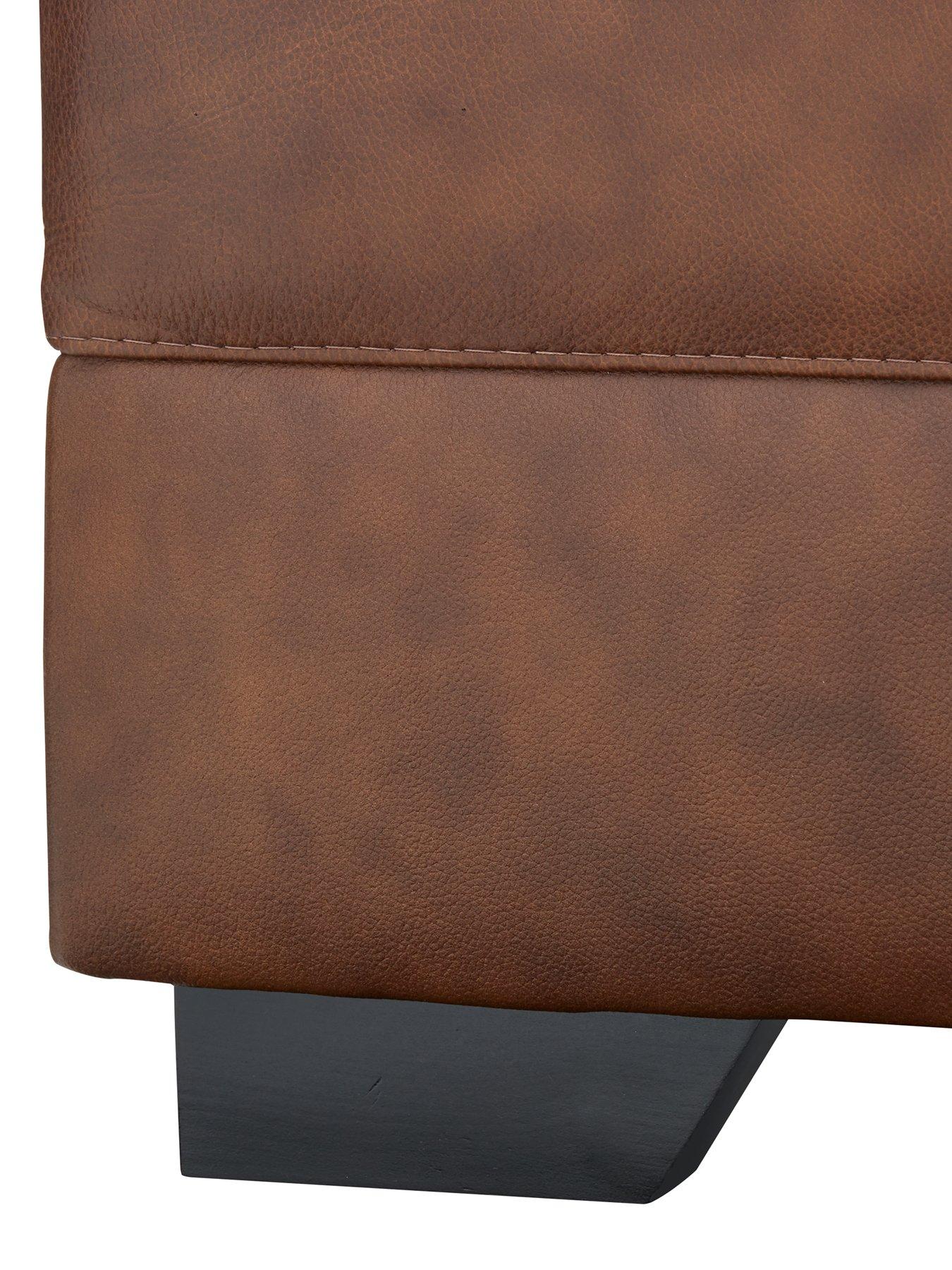 Image 5 of 6 of Very Home Hampshire&nbsp;Premium Leather Footstool&nbsp;- FSC Certified