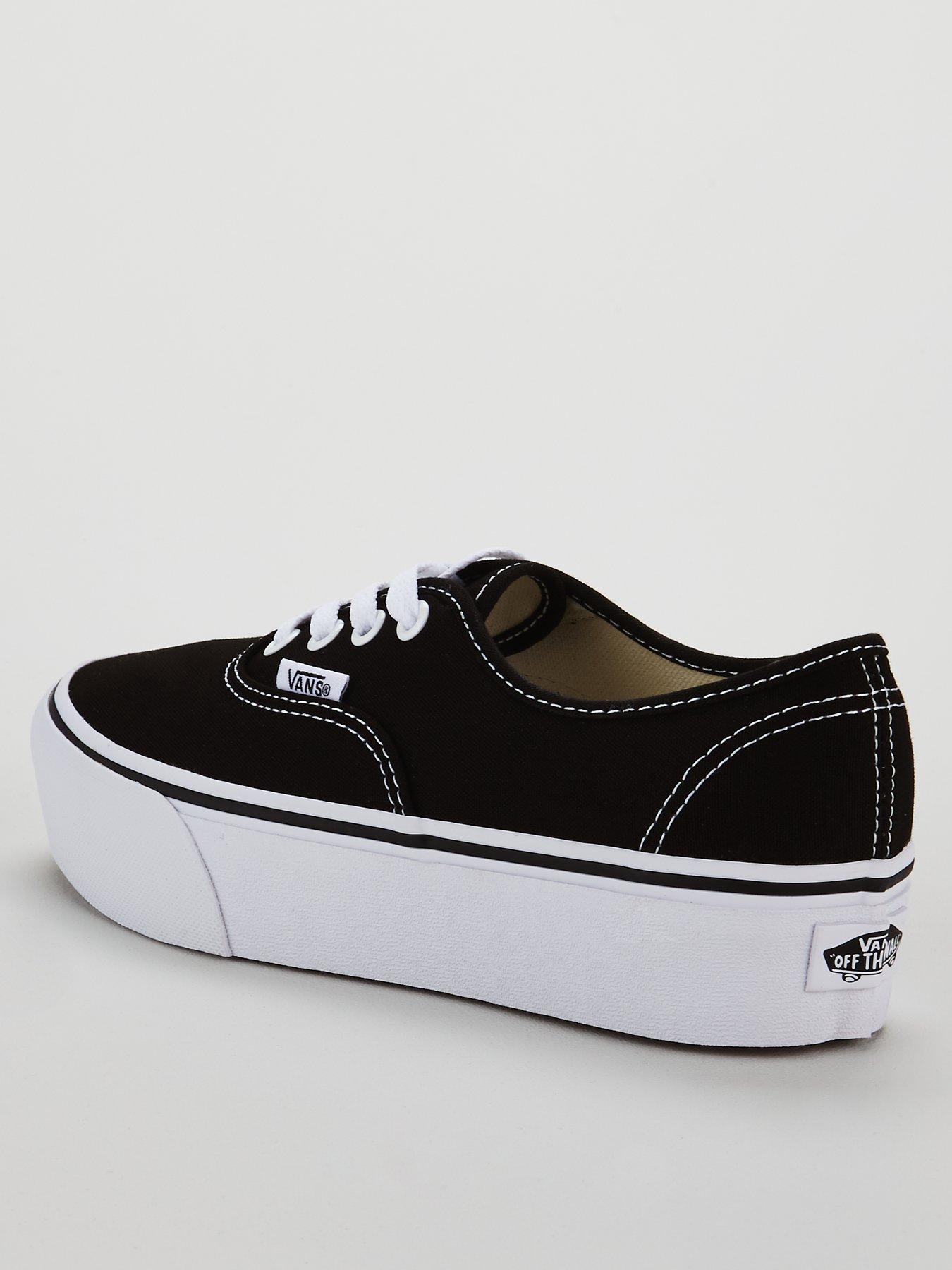 vans black authentic platform 2.0 trainers