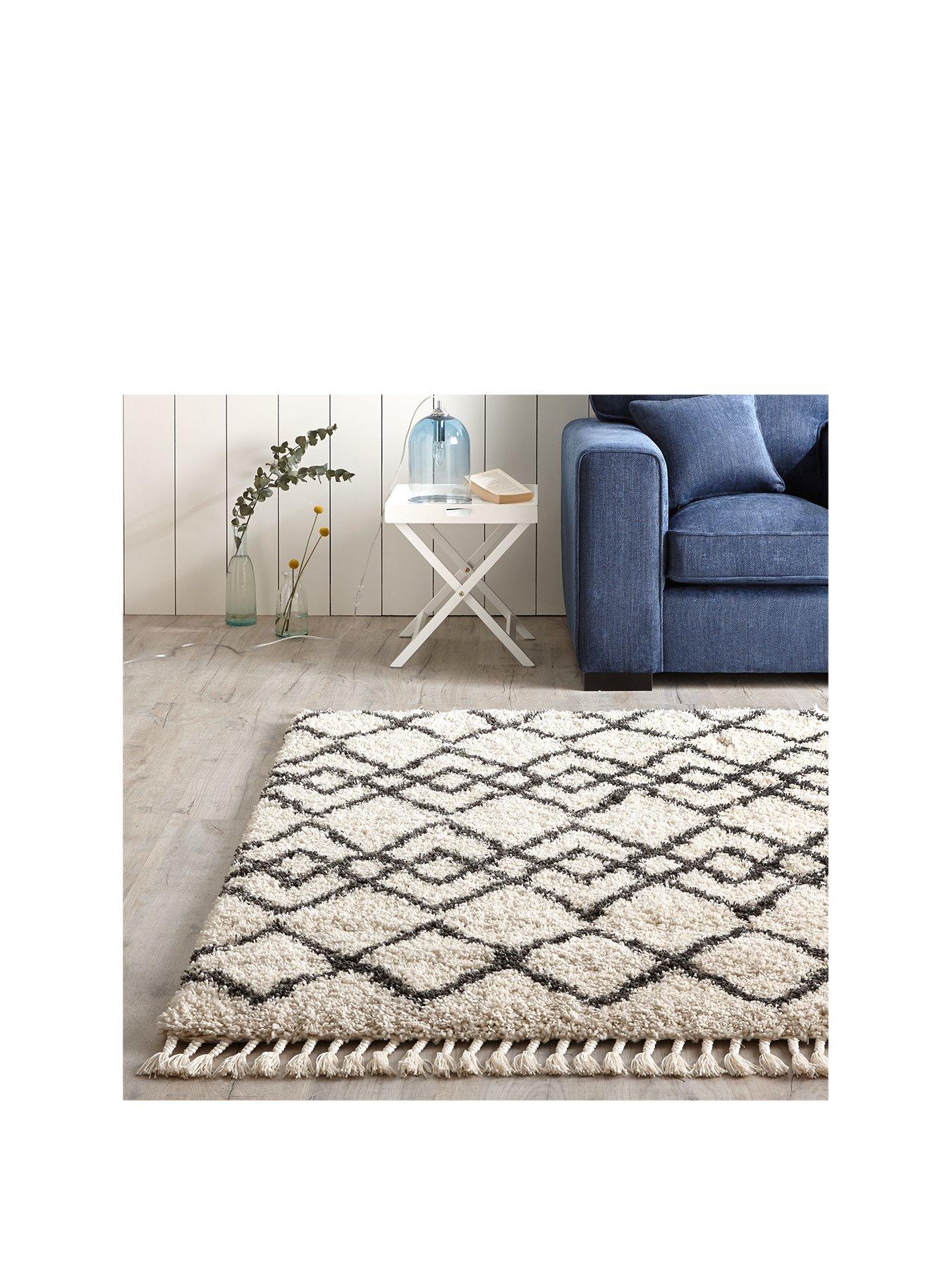 Very Home Calandre Fringed Rug | very.co.uk