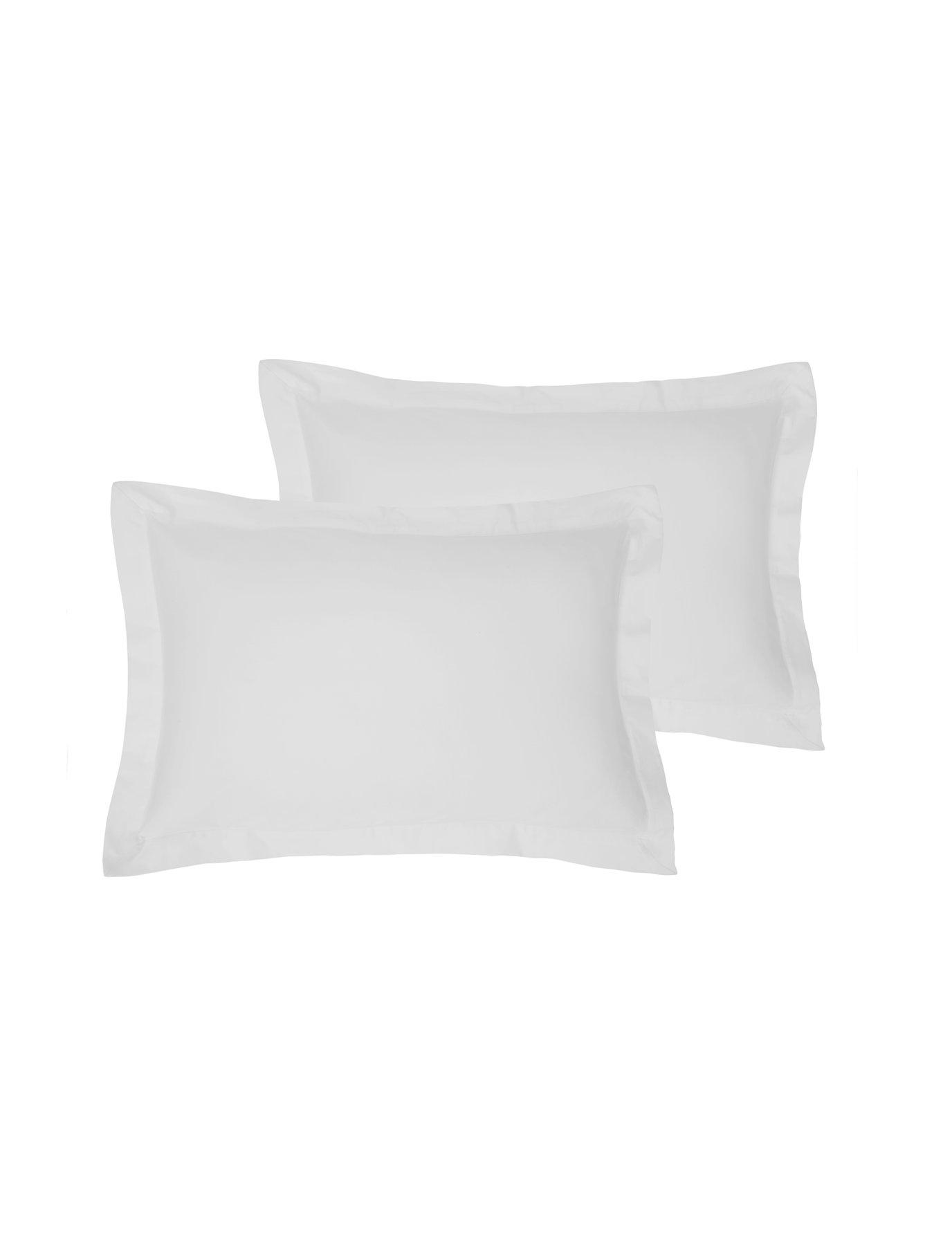 Product photograph of Hotel Collection Luxury Soft Touch 600 Thread Count 100 Cotton Sateen Oxford Pillowcases Pair from very.co.uk