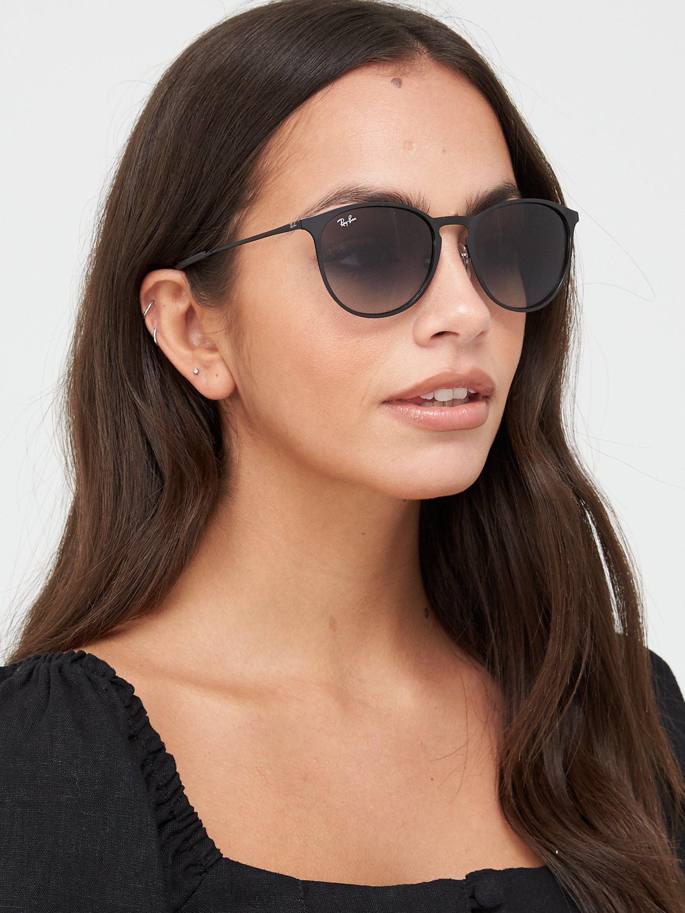 Ray-Ban Erika Metal Sunglasses - Black 