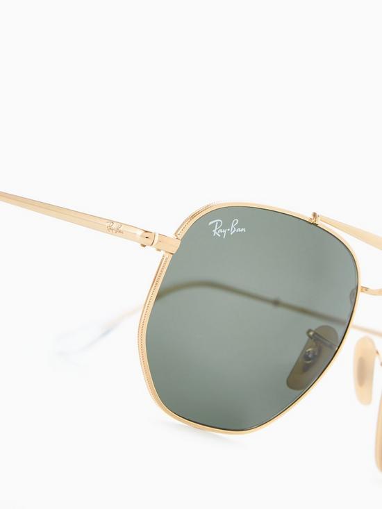 back image of ray-ban-thenbspmarshal-squarenbspsunglasses-gold