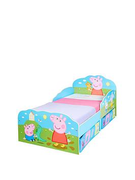 Product photograph of Peppa Pig Toddler Bed With Underbed Storage Drawers from very.co.uk
