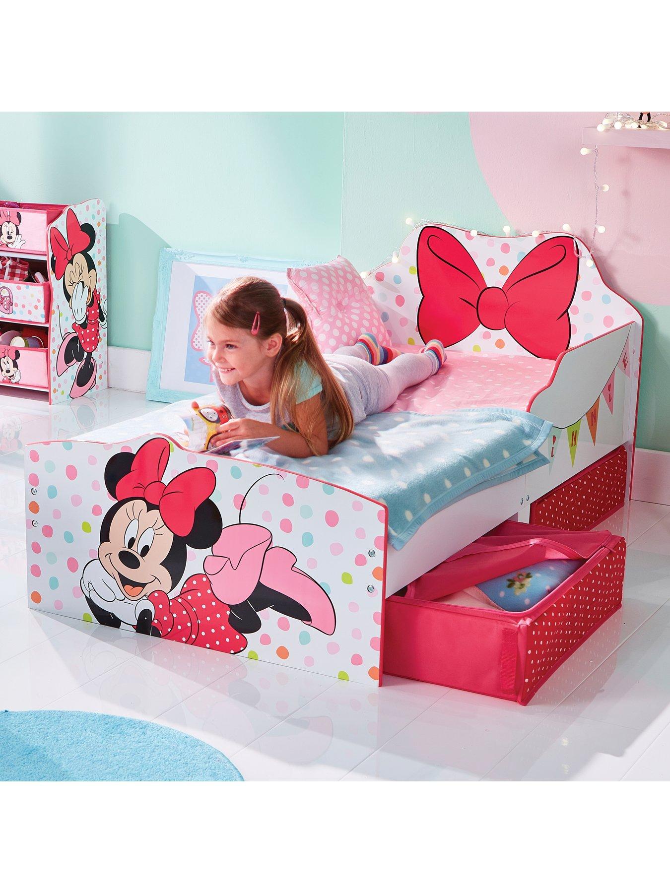 Minnie Mouse Toddler Bed With Underbed Storage By Hellohome